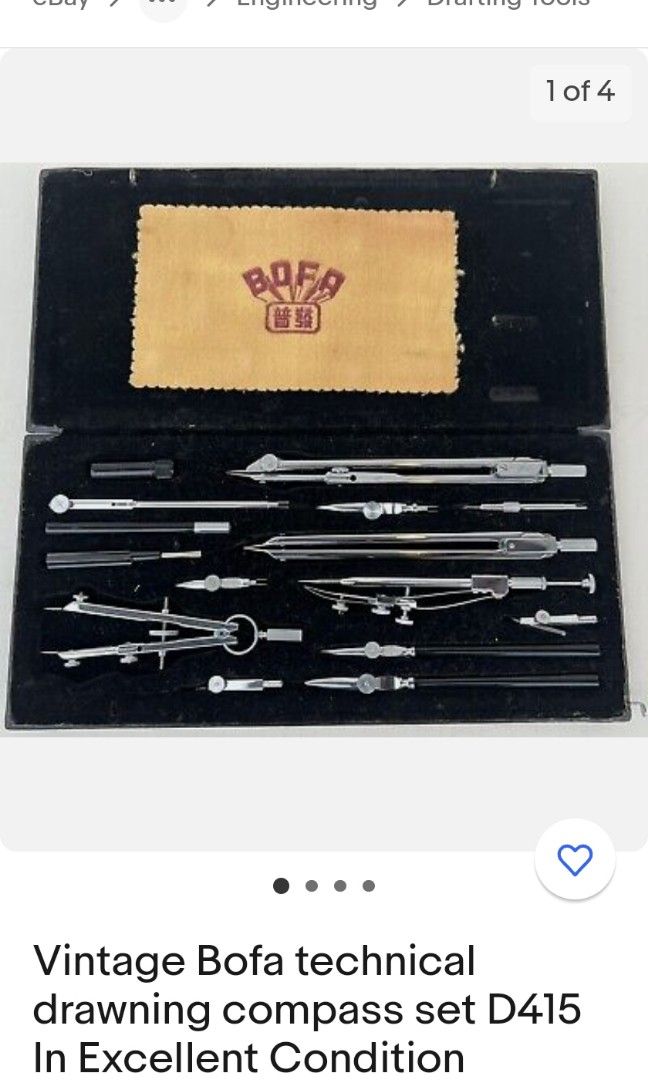 Vintage techinical drawing compass (Category: Stationery & School Supplies) located in Paranaque City. Submitted by edszz (Listing ID 1210070039, Image 1). Description: Vintage techinical drawing compass good condition.