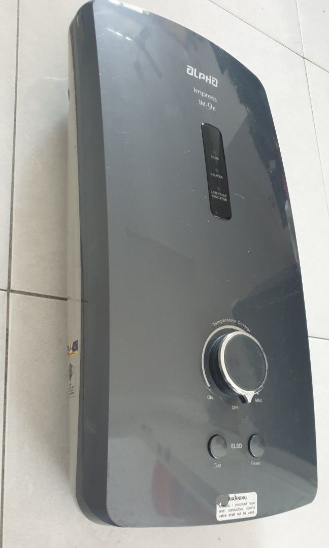 Water Heater Bath Air Pemanas Mandi Alpha Used, TV & Home Appliances