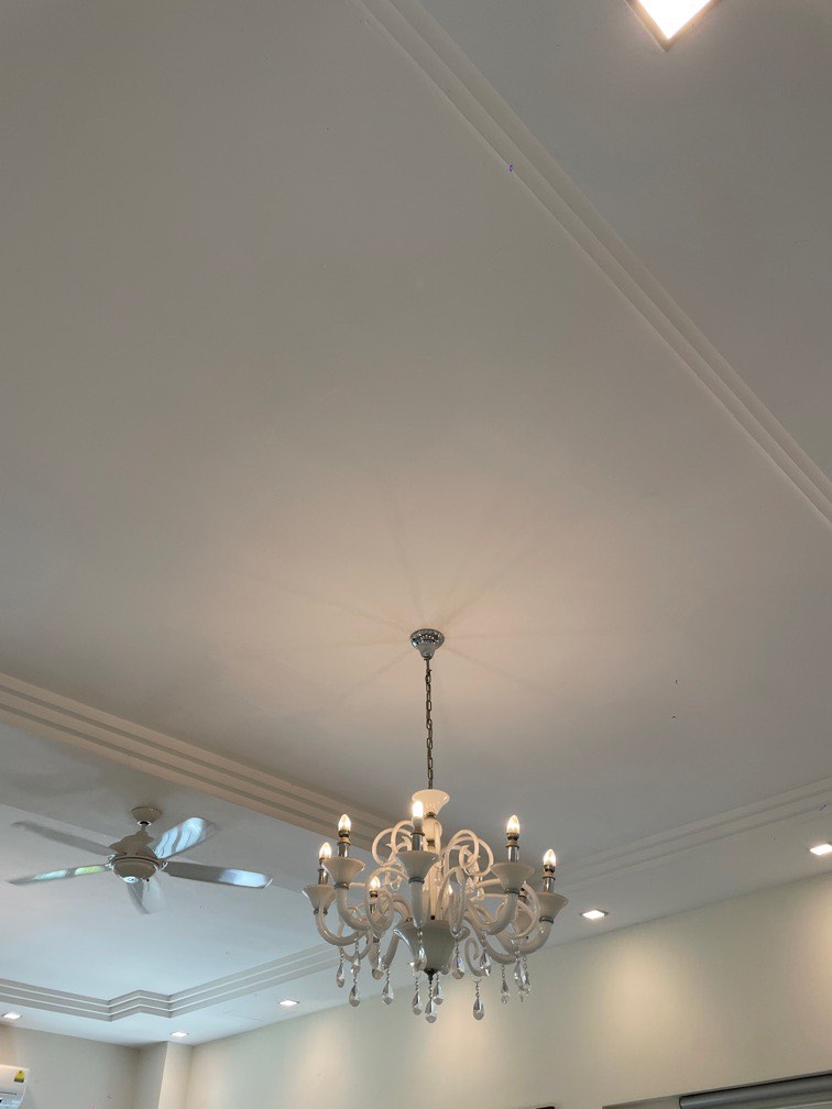 plain white chandelier