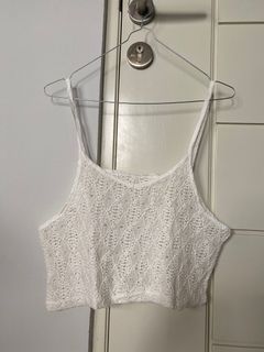 White lace cami top