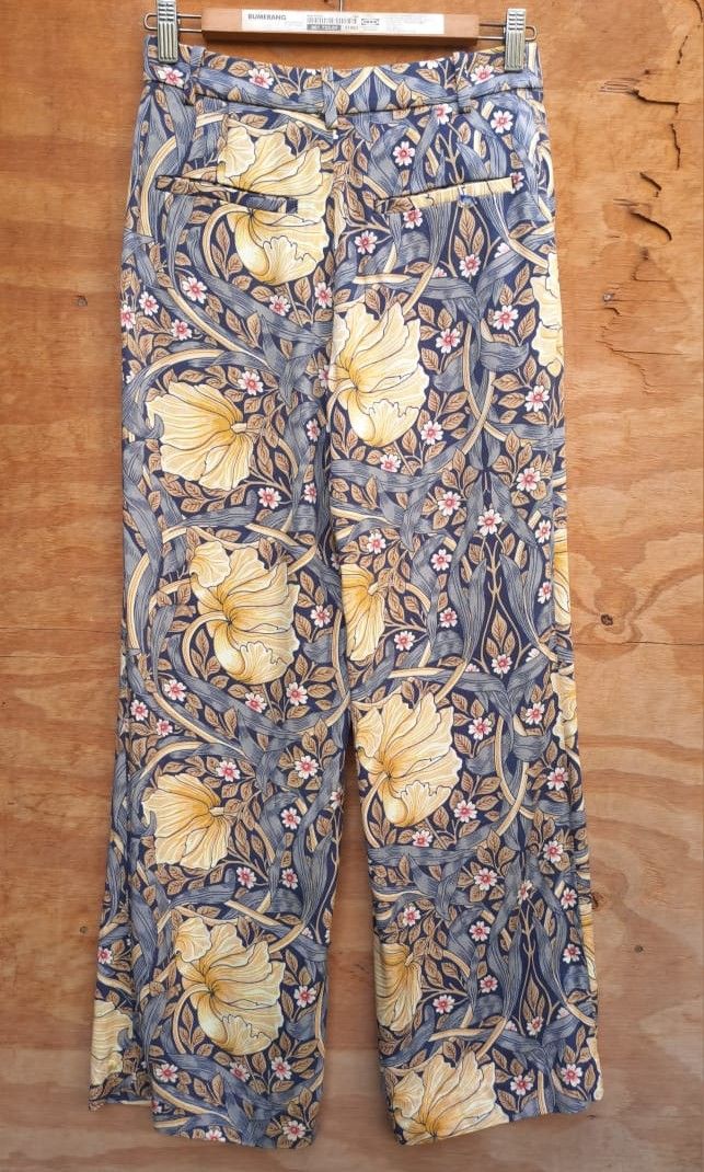 William Morris For H&M Wide Leg Floral Pants, Women's Fashion, Bottoms