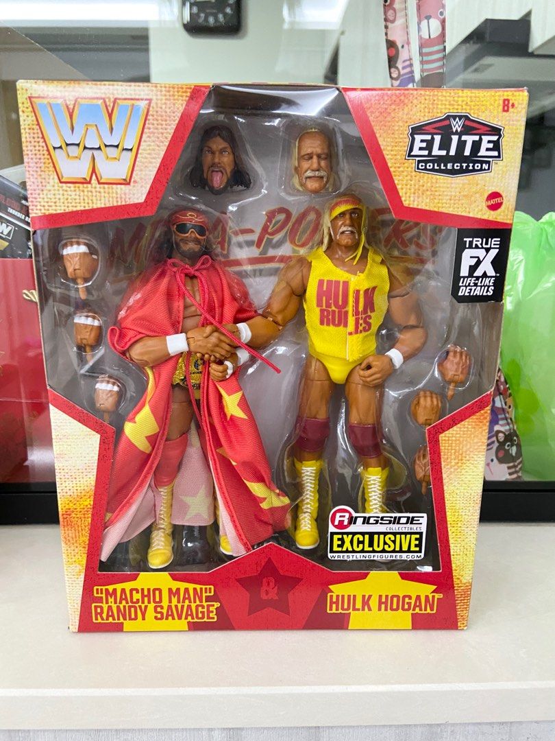 WWE Mattel Elite Mega Powers Hulk Hogan Macho Man Randy Savage Ringside ...