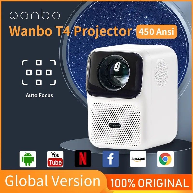 XIAOMI- WANBO T4 (AI autofocus) Android Projector, TV & Home Appliances ...