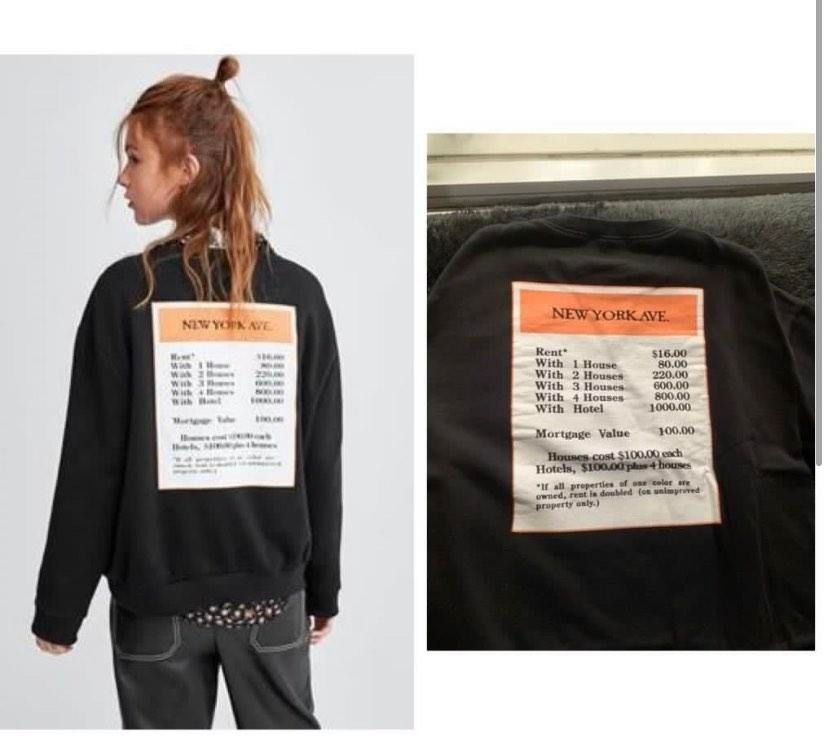 Monopoly sweatshirt zara clearance