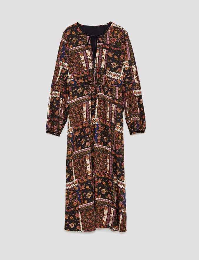 Zara Patch Work Dress (Category: Dresses) located in Paranaque City. Submitted by vanillameow (Listing ID 1210058003, Image 3). Description: Super Nice the fabric ! 🥰.