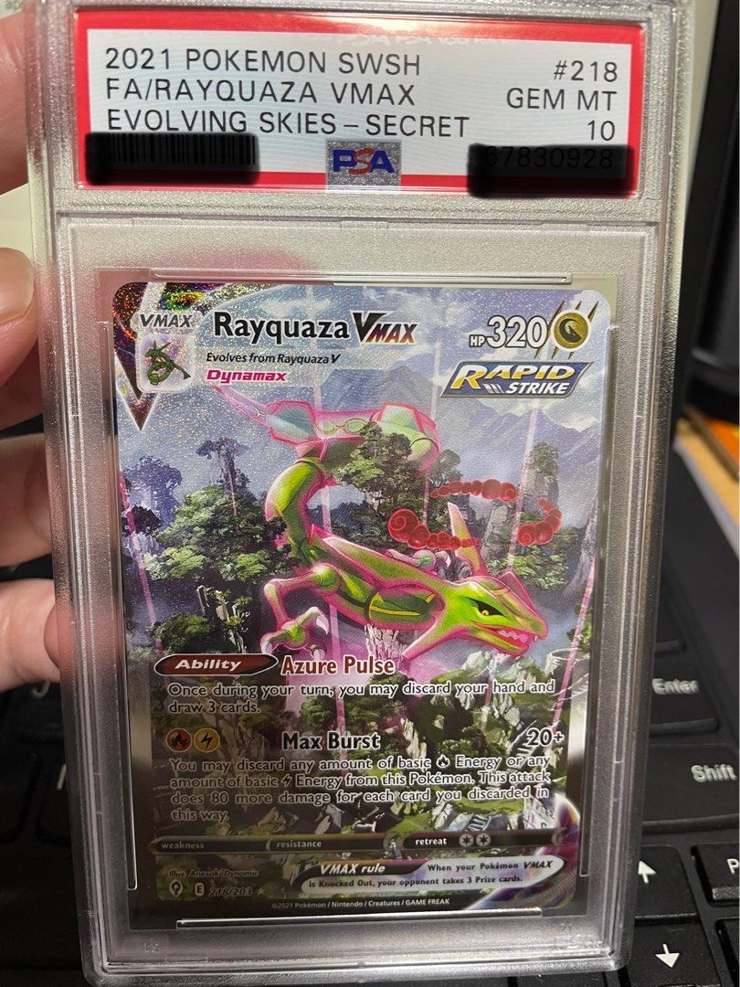 Pokemon Chinese Rayquaza VMAX UR Gold Rare 284/184 S8b VMAX Climax New Holo  Mint