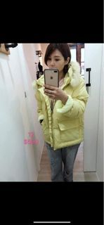 黃羽絨外套 正韓