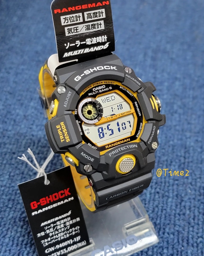 日本版Gshock Rangeman 登山貓緊急救援黃x黑色GW-9400YJ-1JF GW9400YJ