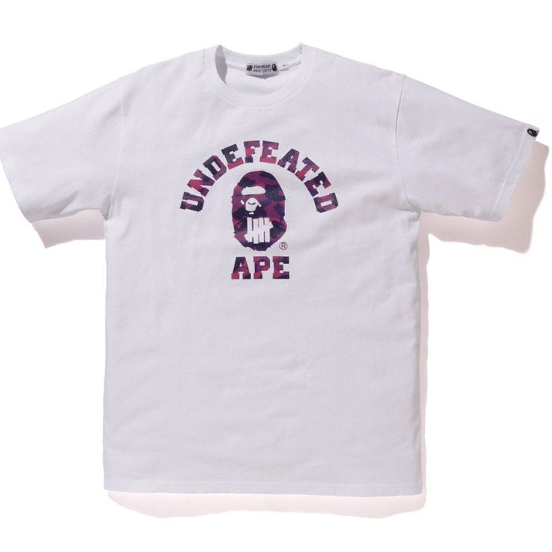 Bape x undefeated college tee outlet