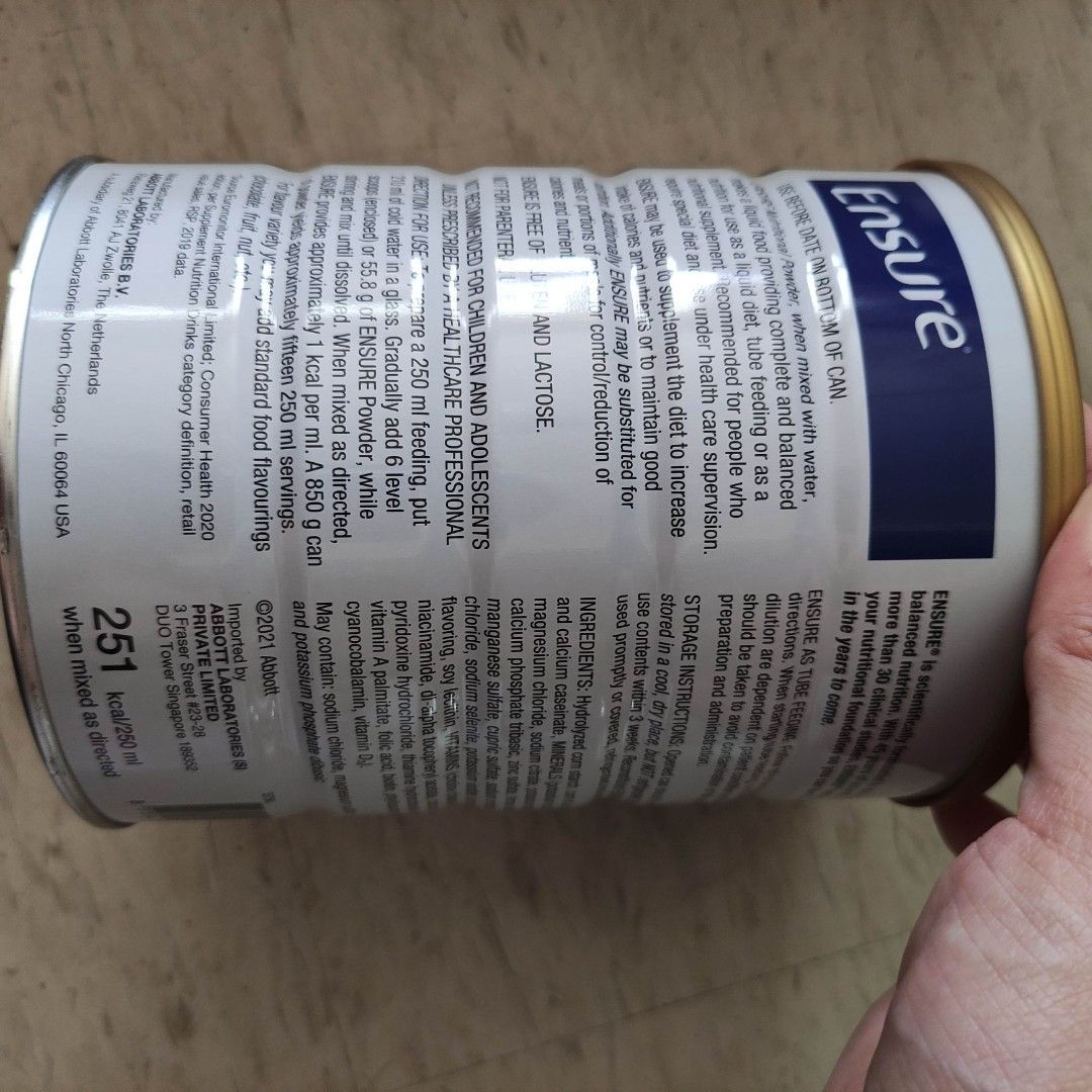 Abbott Ensure Gold Vanilla Nutritional Milk Powder - 4 Cans X 800g, Great For Energy & Meal Replacement, Expires 02/2027