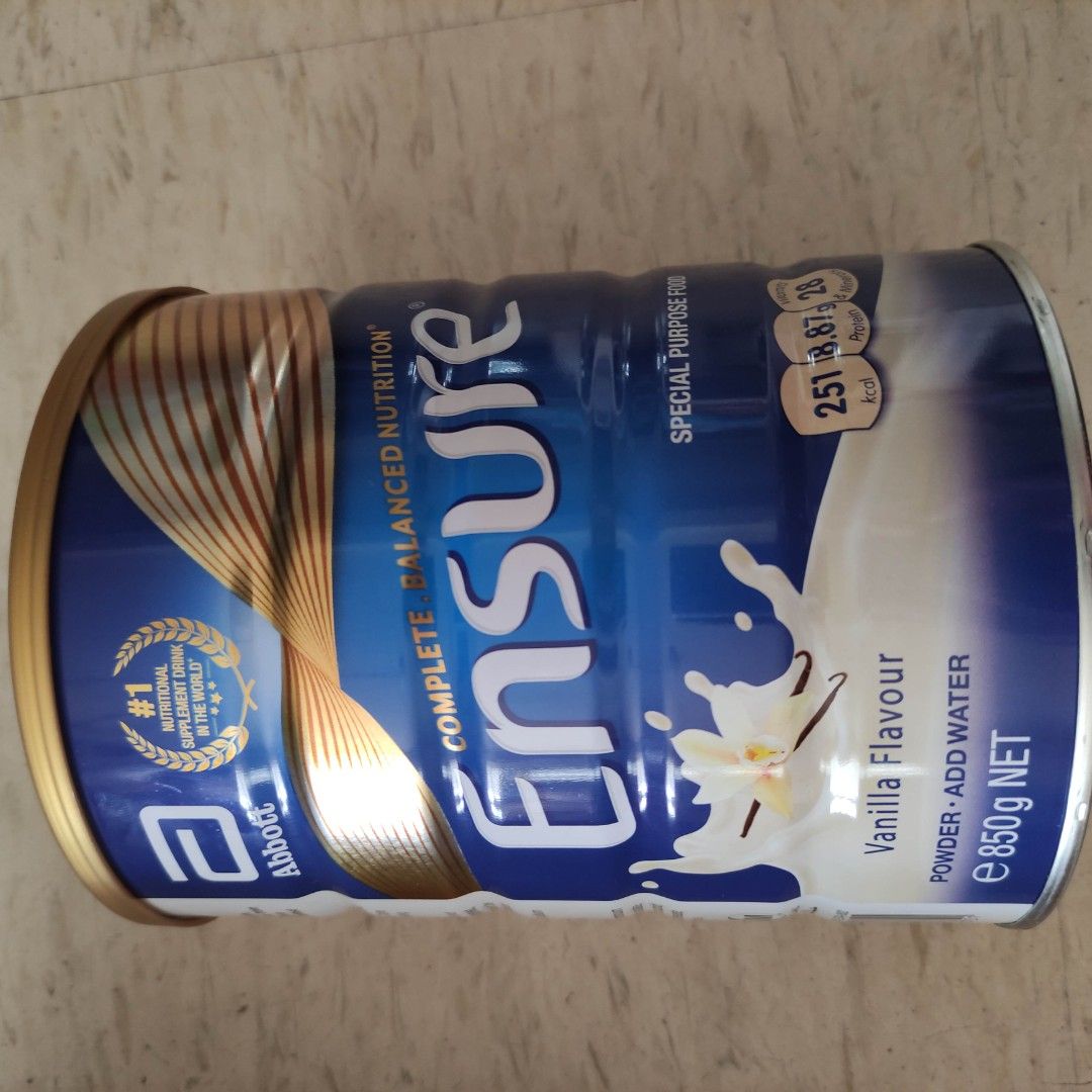 ABOTT ENSURE Powder Vanilla 850g, Health & Nutrition, Health ...