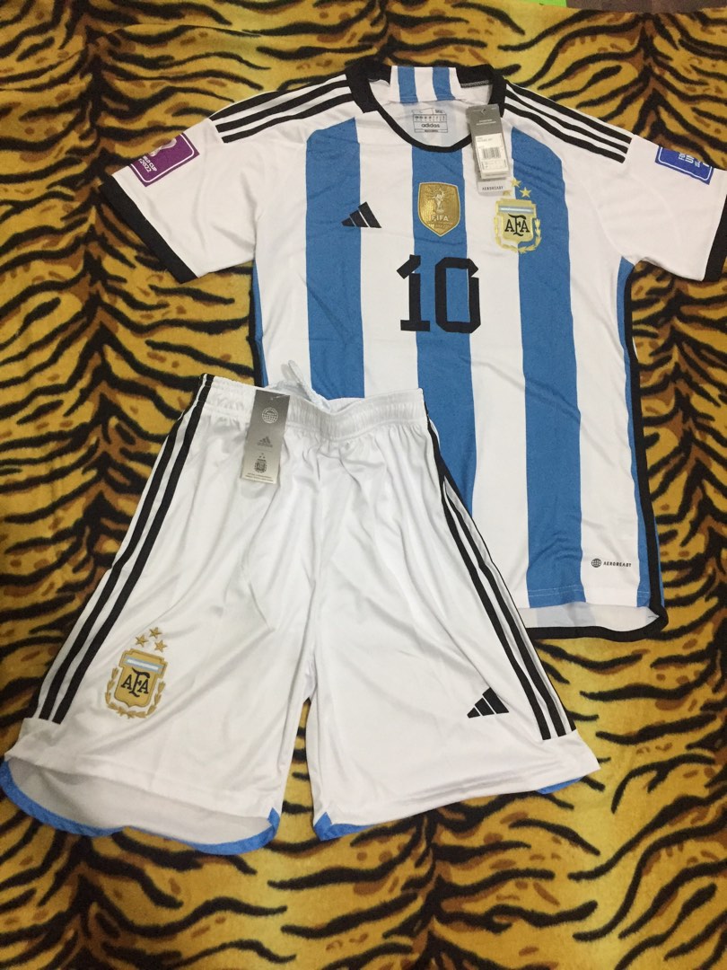 Adidas Argentina Football Jersey Set World Cup 2022, Men's Fashion, Activewear on Carousell