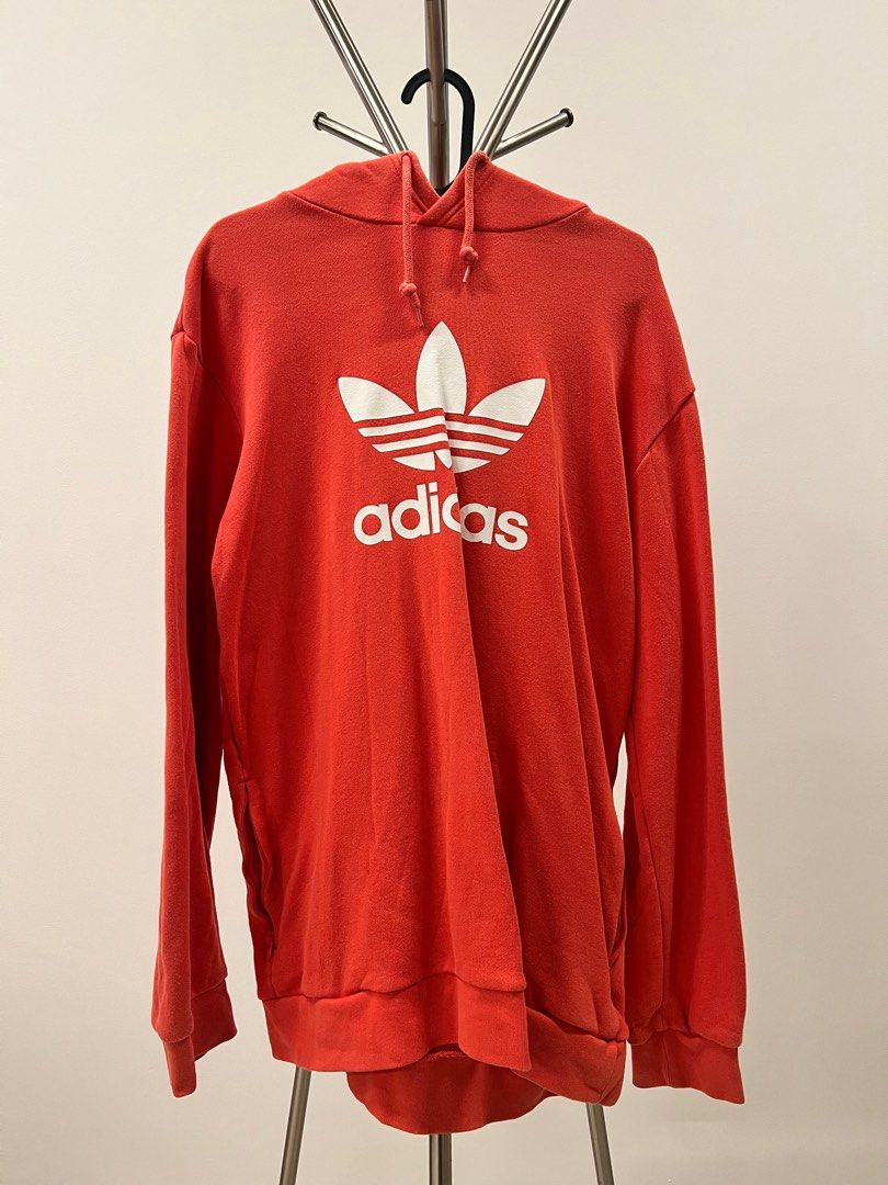 Adidas originals oversized trefoil hotsell logo hoodie in orange