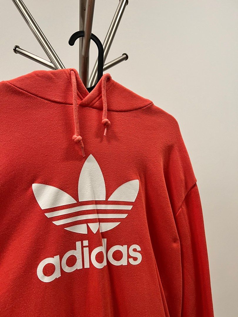 Adidas originals oversized trefoil clearance logo hoodie in orange