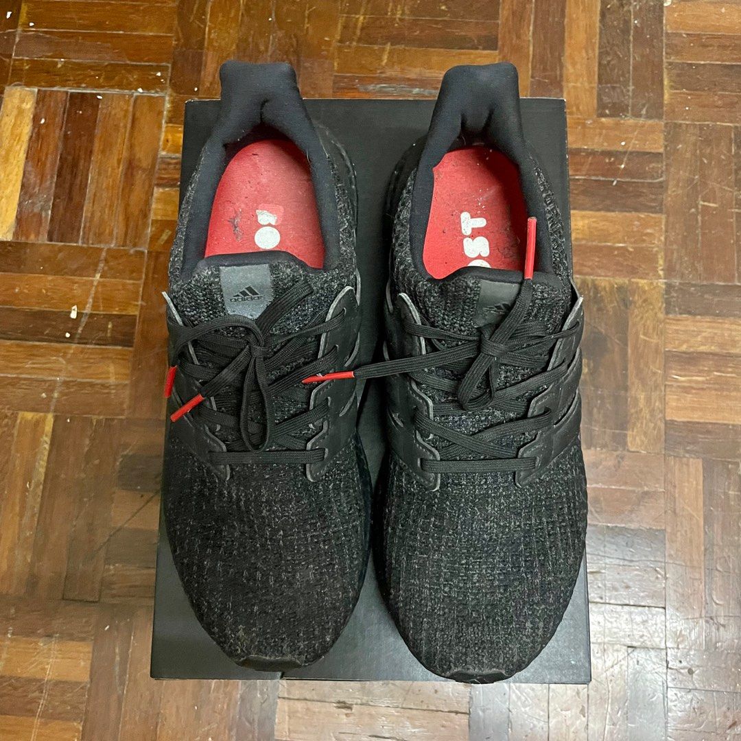 Ultra boost 4.0 triple black active red clearance