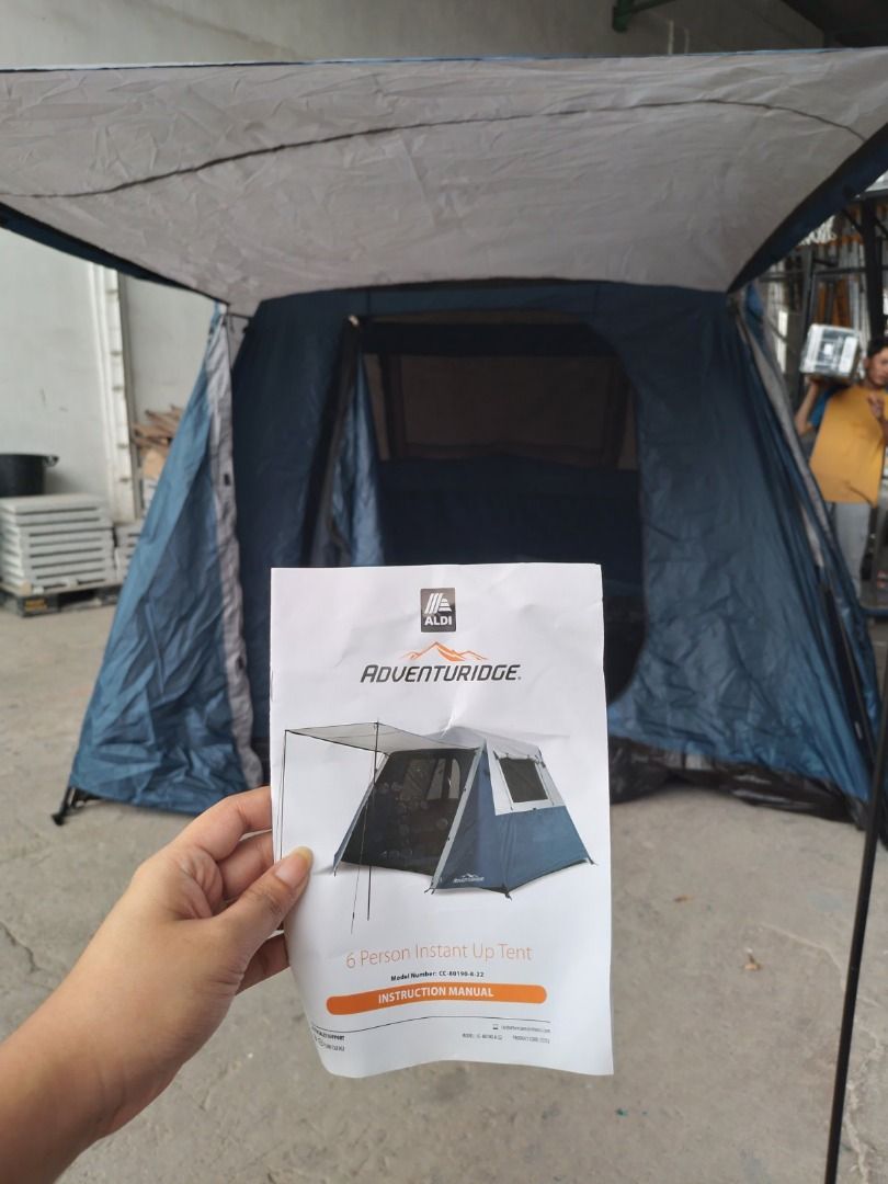 Adventuridge 6 Person Instant Up Camping Tent, Sports Equipment, Hiking