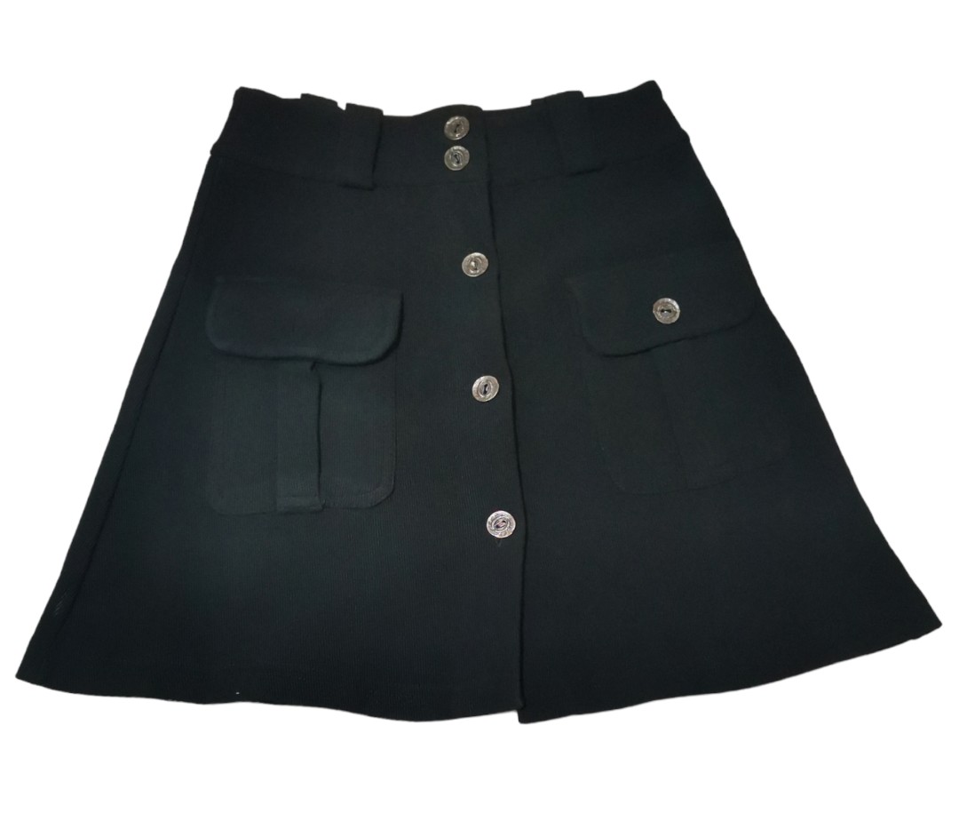 A-line Black skirt (with pocket), Women's Fashion, Bottoms, Skirts on ...