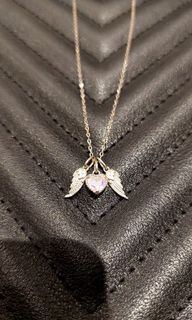 Angel wings with heart necklace $40 obo