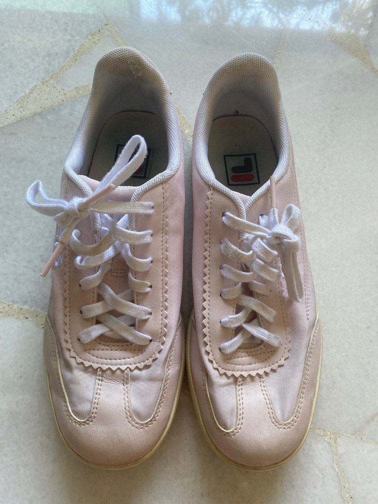 Coquette Baby Pink Fila Court Shoes, Women'S Fashion, Footwear, Sneakers On  Carousell
