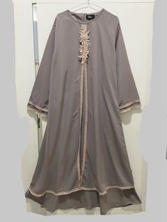 Baju muslim dress gamis renda untuk pesta atau acara formal