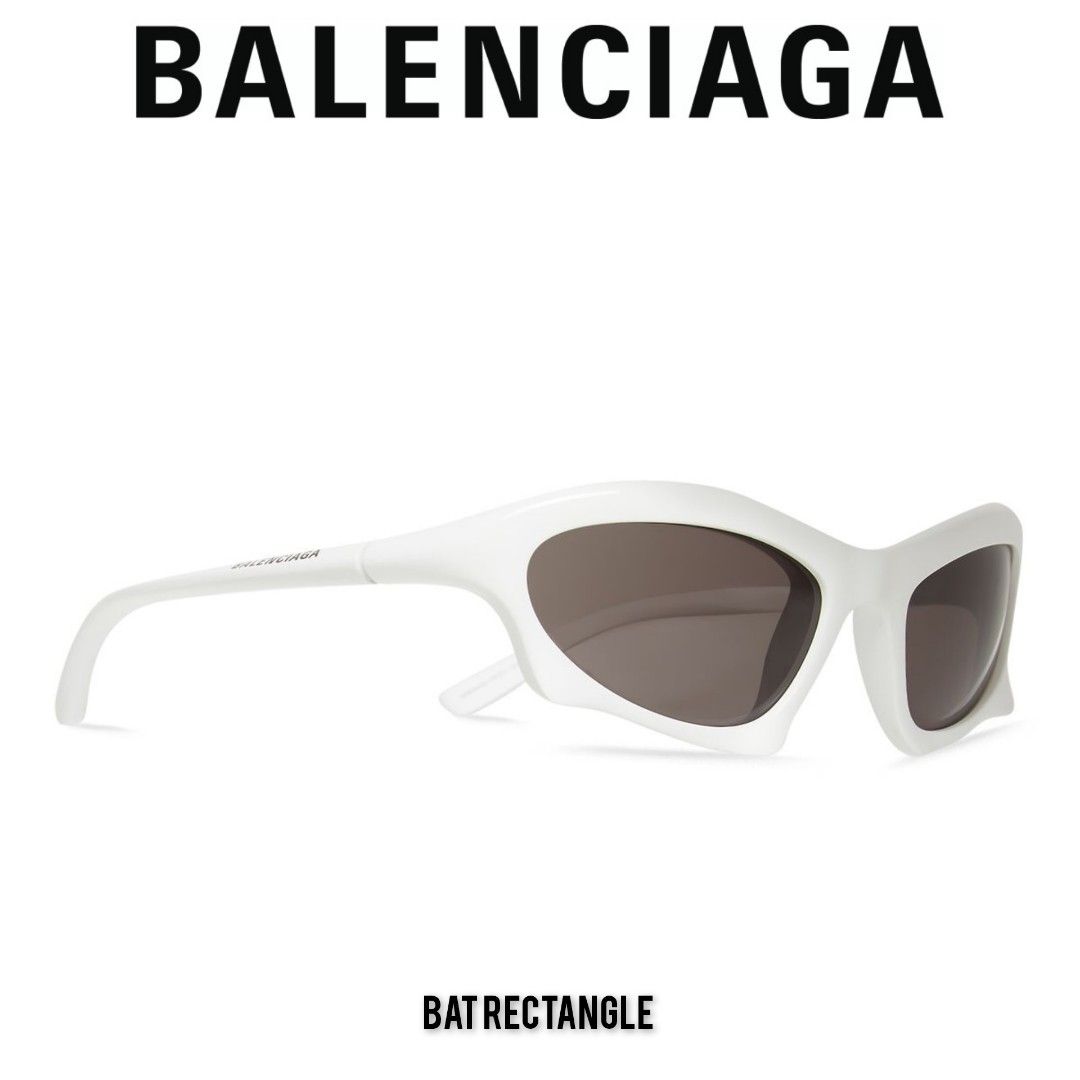 Balenciaga sunglasses bat rectangle, Men's Fashion, Watches
