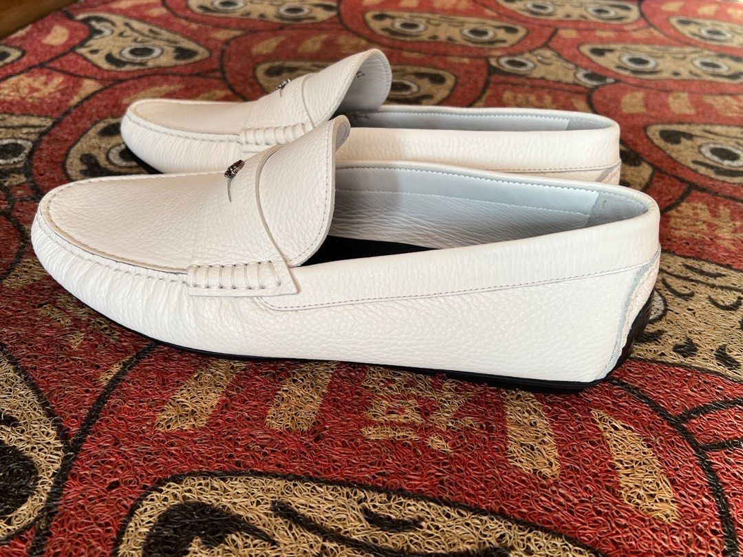 Bn no Box Roberto Cavalli white real leather loafer Men s Fashion