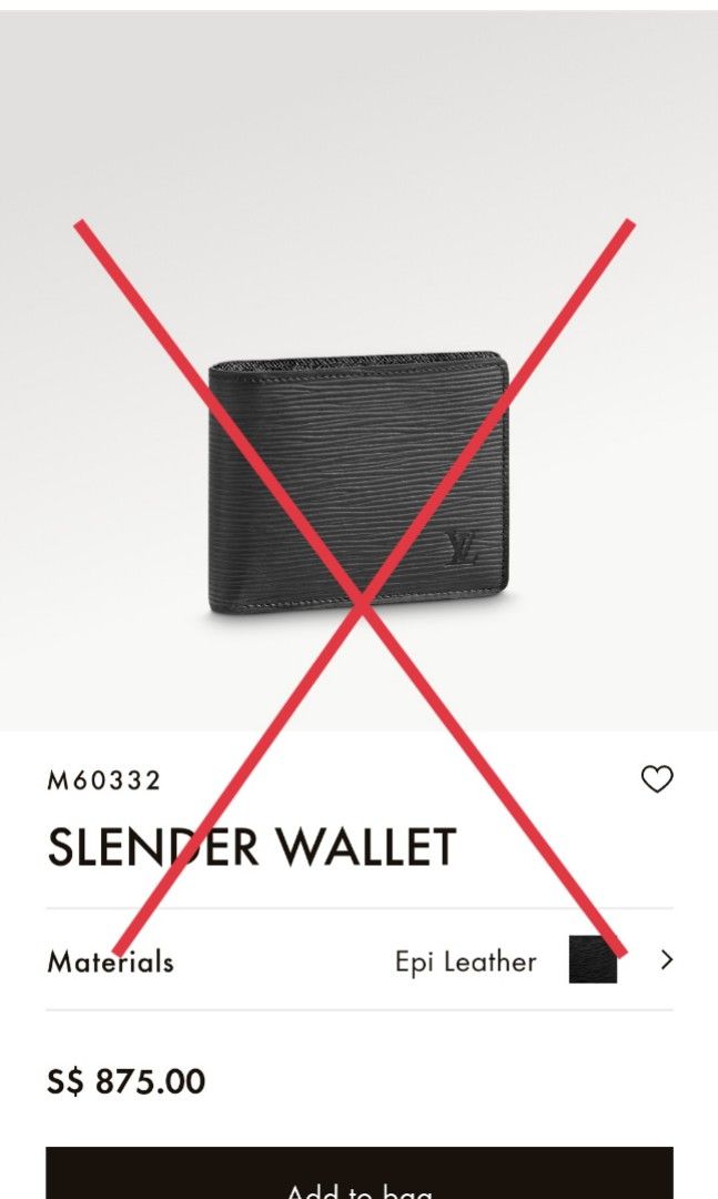 Louis Vuitton Slender Wallet M60332