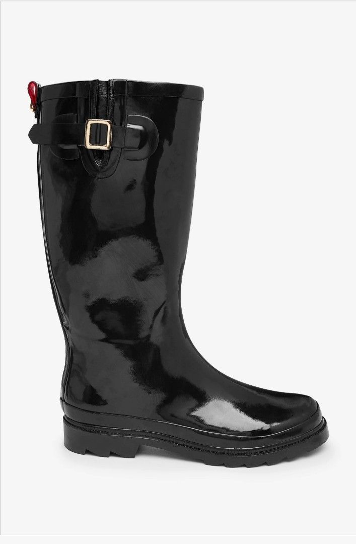 Boots black gloss wellies. Brand NEXT size EUR 39 UK 6 Women s