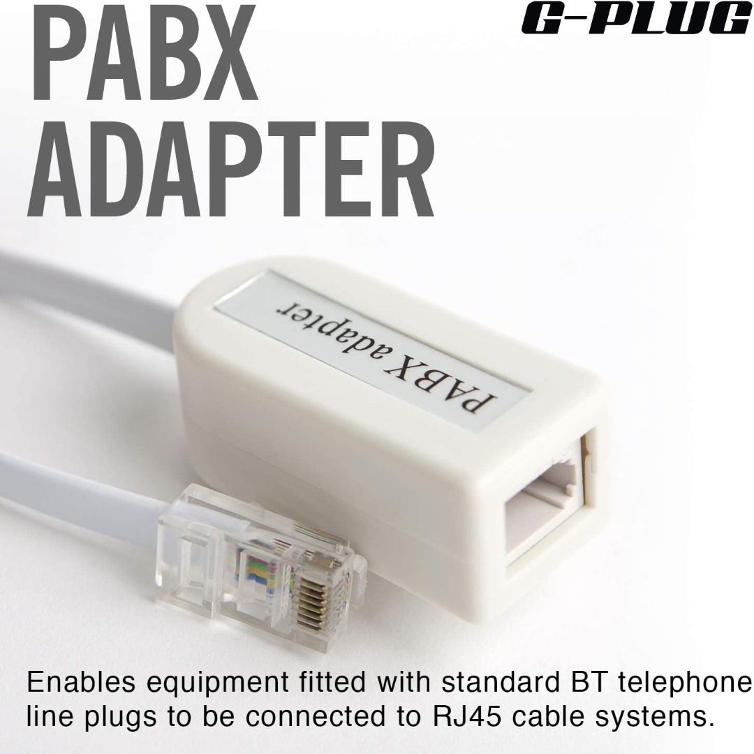 BT Male to Female PABX Extension Lead Converter Cable Switch