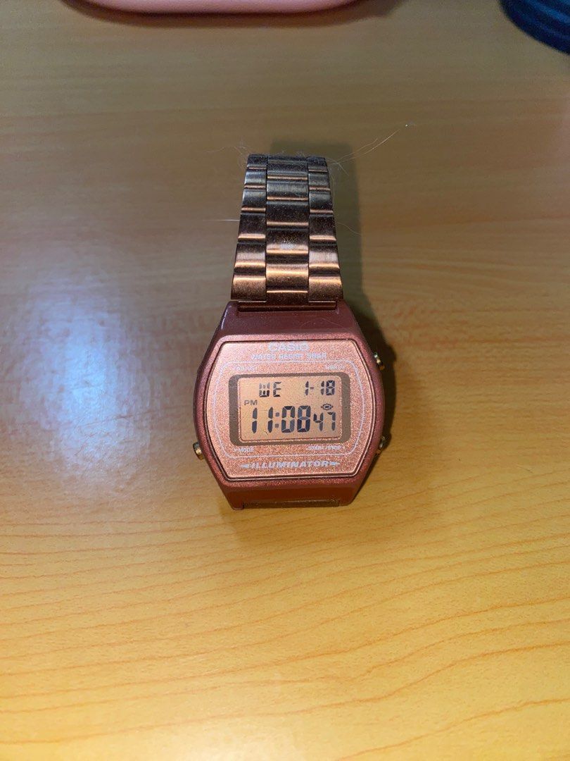 casio rose gold watch