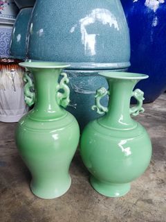 Celadon vases
