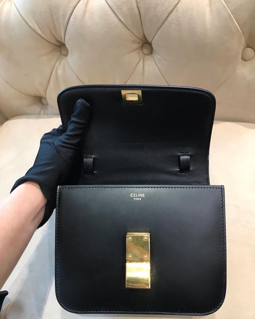 Celine box bag logo shop