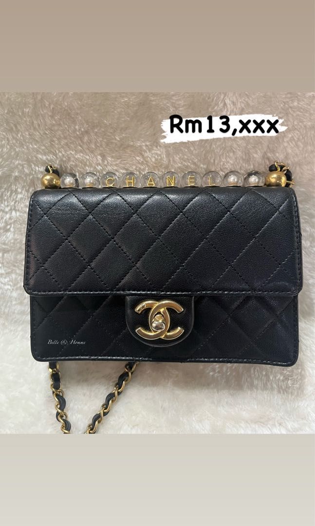 Chanel Chic Pearl Flap Bag in Ghw, Luxury, Bags & Wallets on Carousell