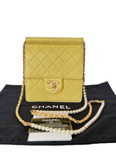 Chanel Flap Pearl Chain GHW