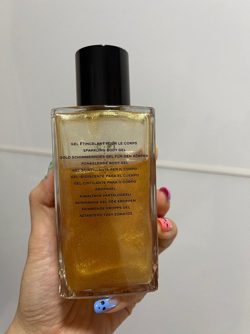 Gold fragments shimmering gel best sale
