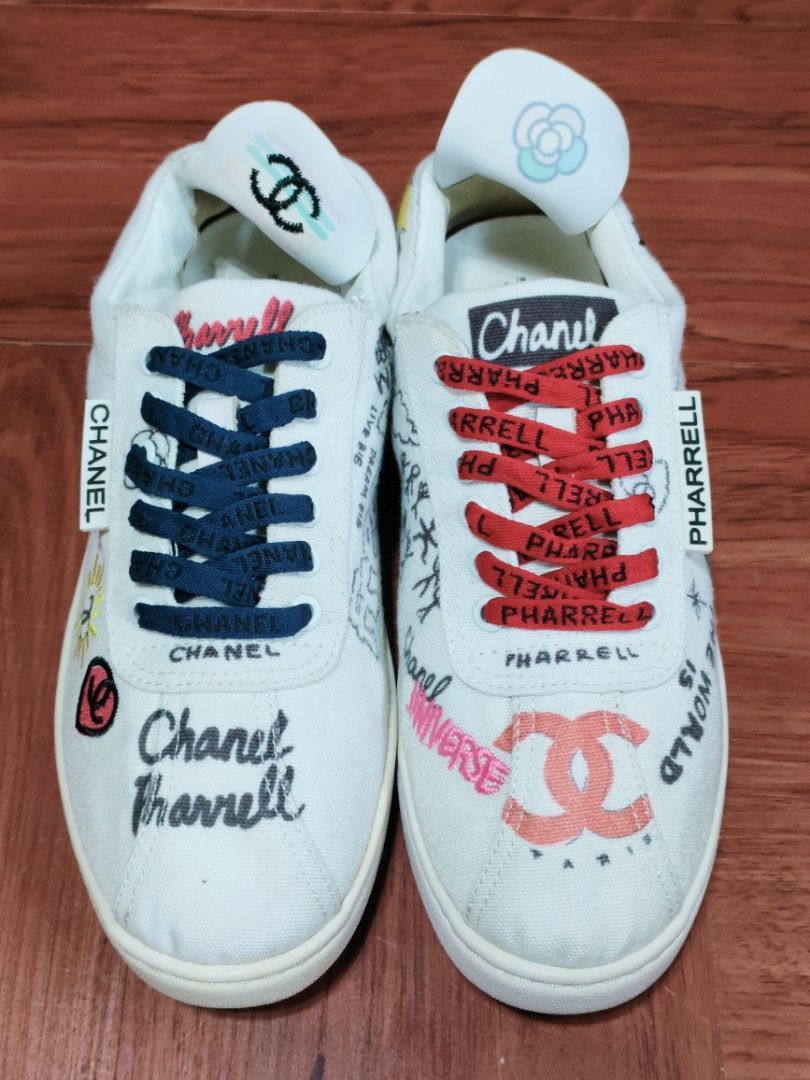 Chanel pharrell shoes white top