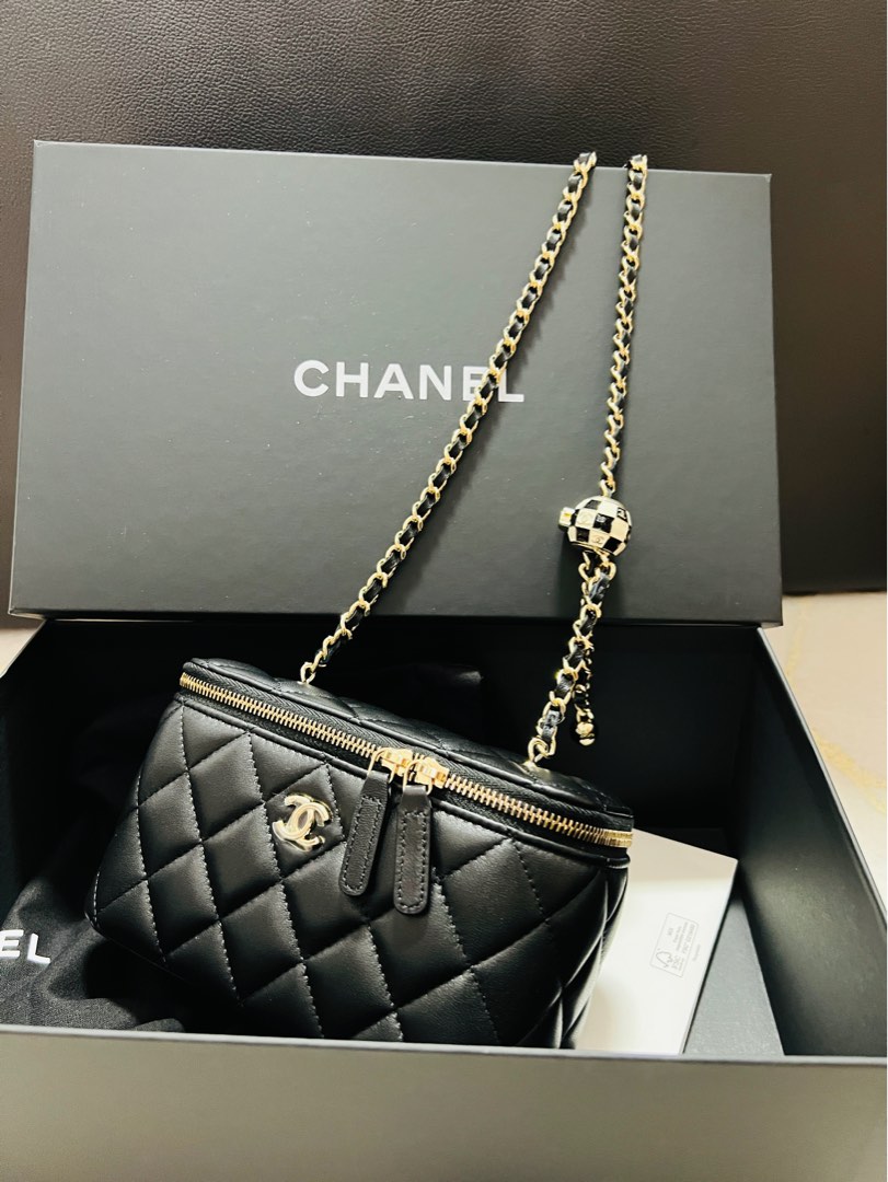 Chanel vanity bag 23c pearl crush, Luxury, Bags & Wallets on Carousell