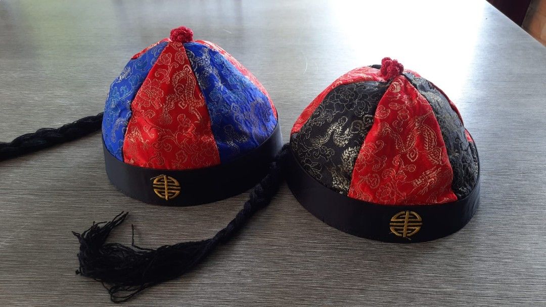 Chinese mandarin boy hat traditional costume dress up olden days prince emperor Chinese hat dressup Chinese New year cosplay
