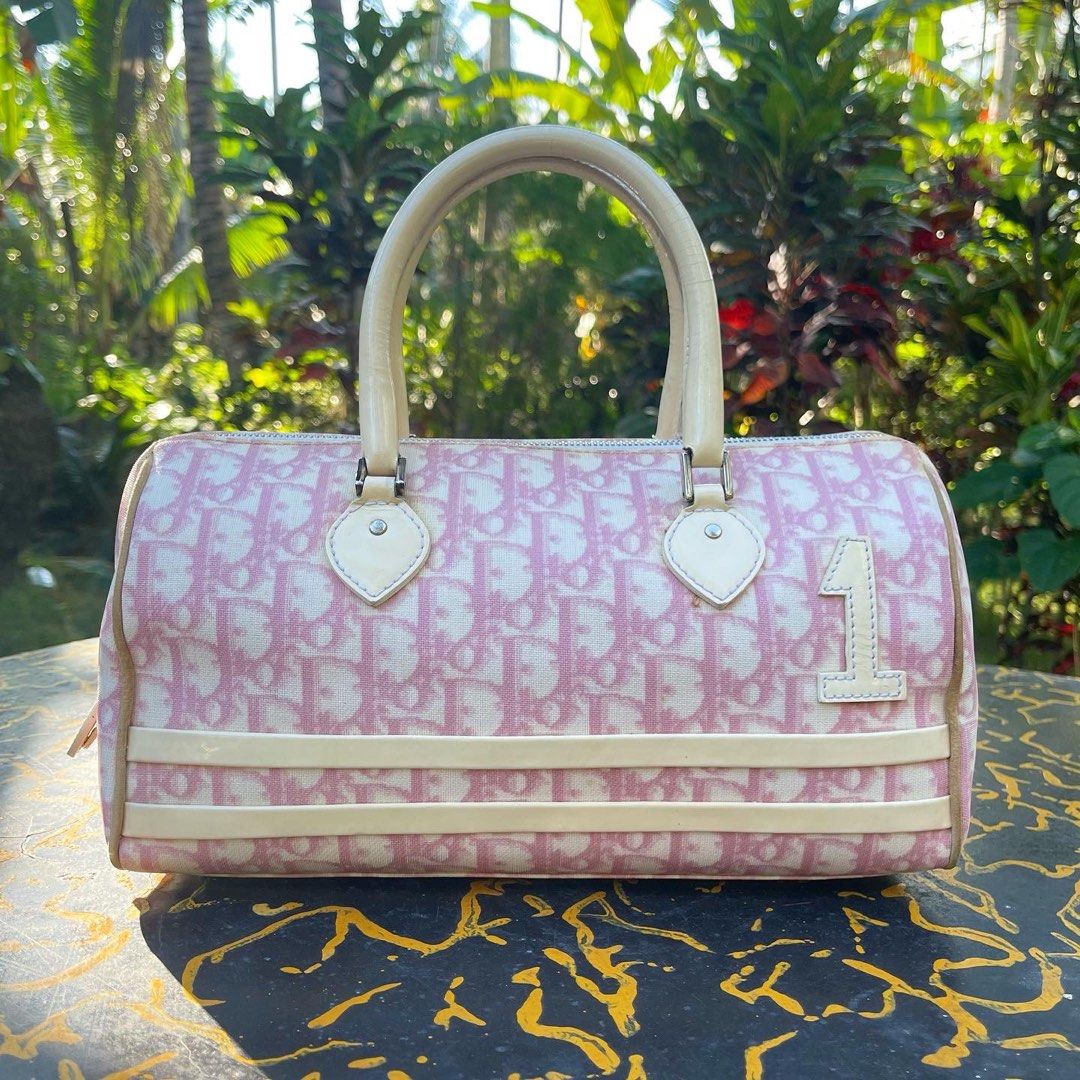 Authentic Pink Dior Boston Bag, Luxury, Bags & Wallets on Carousell