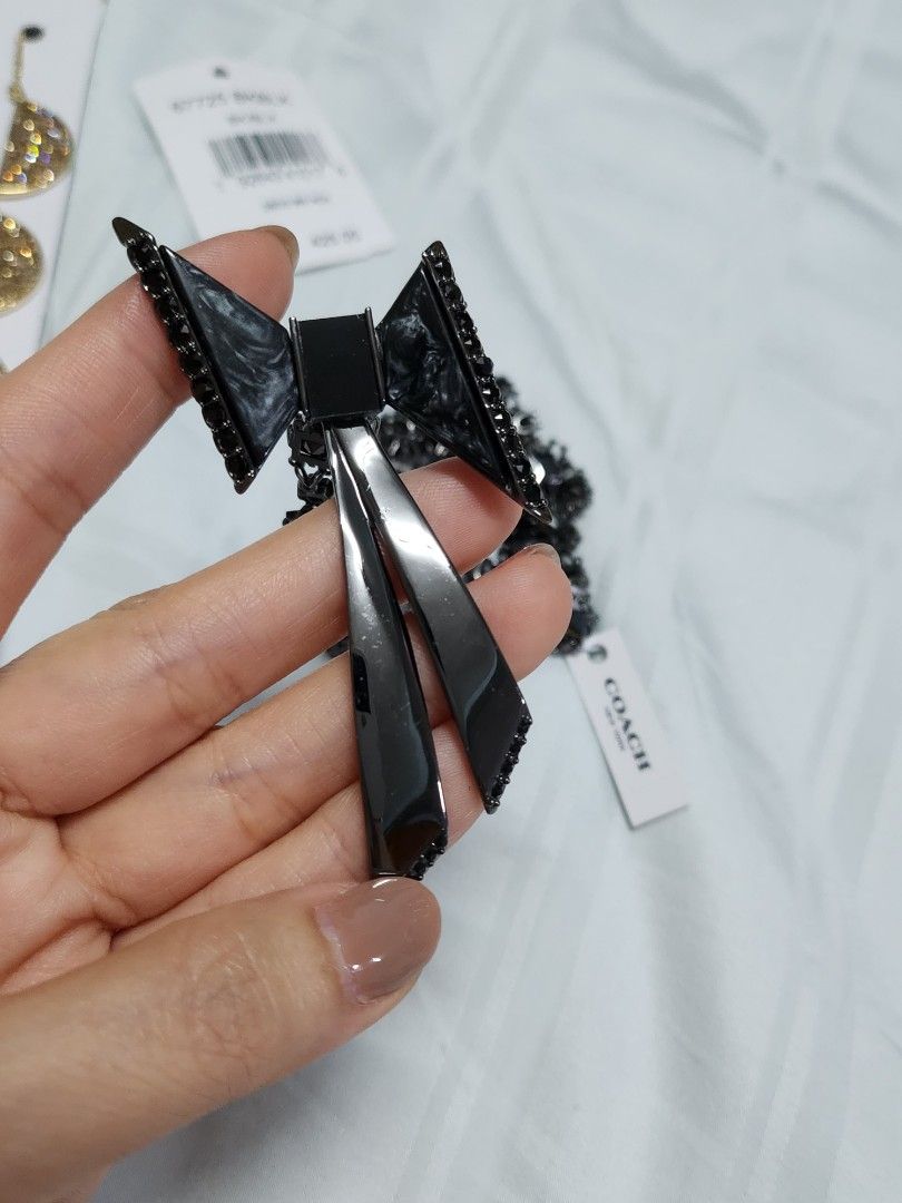 Coach Deco Bow Necklace Luxury Accessories on Carousell