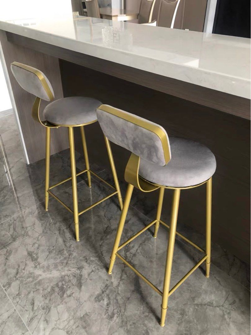 Bar stools outlet with gold accents