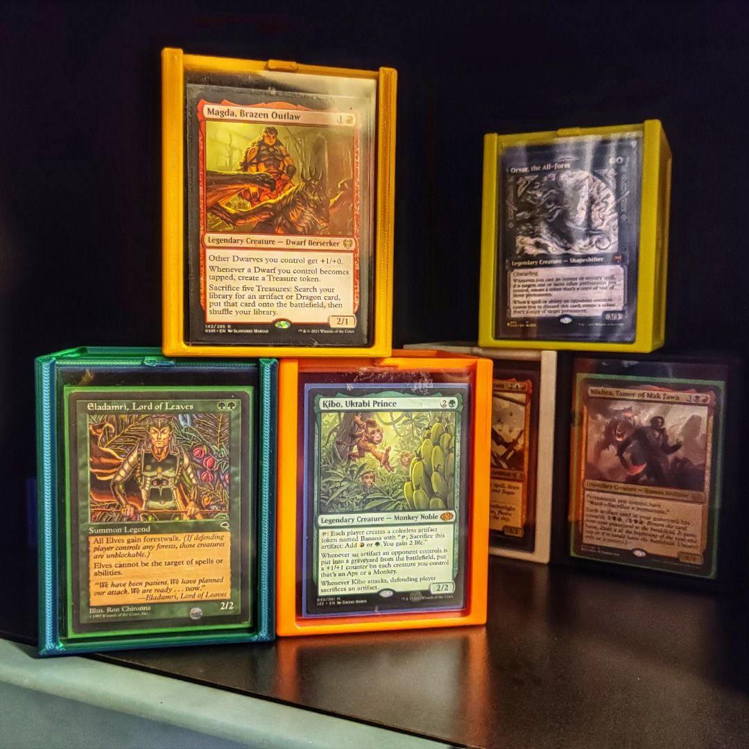 Custom, compact DECK BOX up to TRIPLE SLEEVED made to order (PARTNER/BACKGROUND deck box, Magic