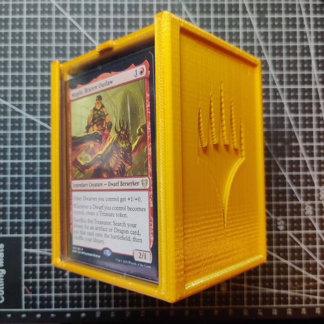 Custom, compact DECK BOX up to TRIPLE SLEEVED made to order (PARTNER/BACKGROUND deck box, Magic