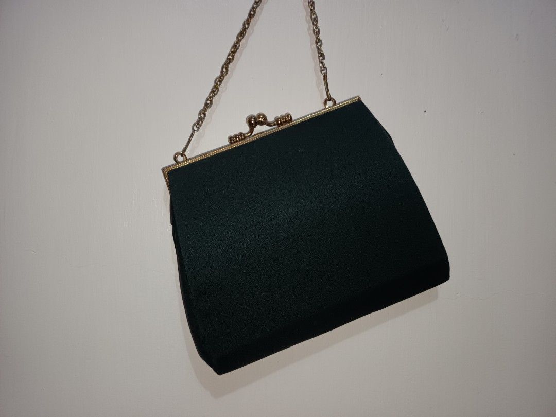 Dark green clutch bag, Women's Fashion, Bags & Wallets, Clutches on ...