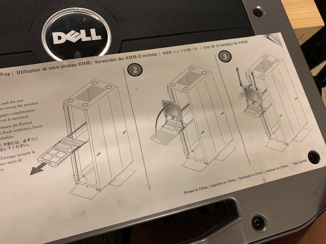Dell rack mounted computer server monitor kvm 15 computers tech