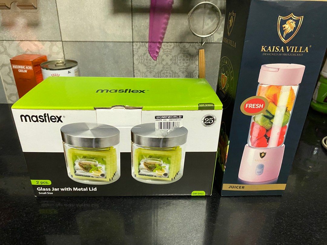 DOUBLE TREAT! Personal blender & glass canisters, Furniture & Home