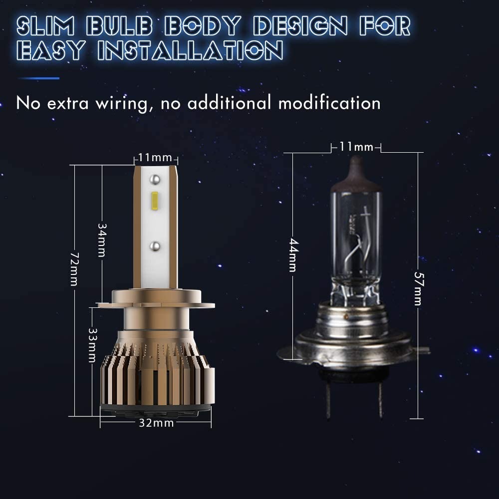 EASY EAGLE H7 LED Headlight Bulbs 10800LM 6000K, Car Accessories, Electronics & Lights on Carousell