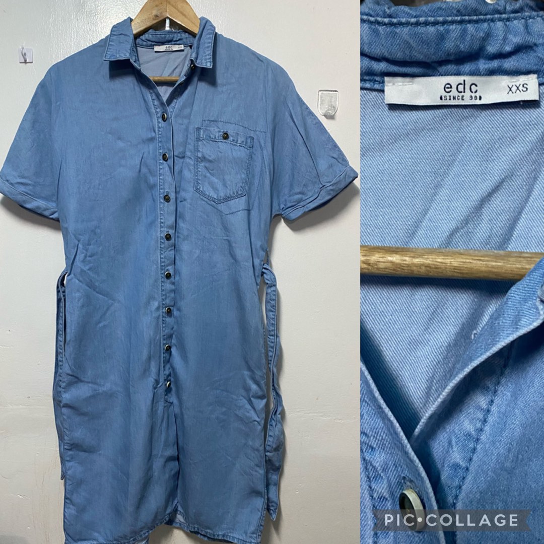 Edc denim dress, Women's Fashion, Dresses & Sets, Dresses on Carousell