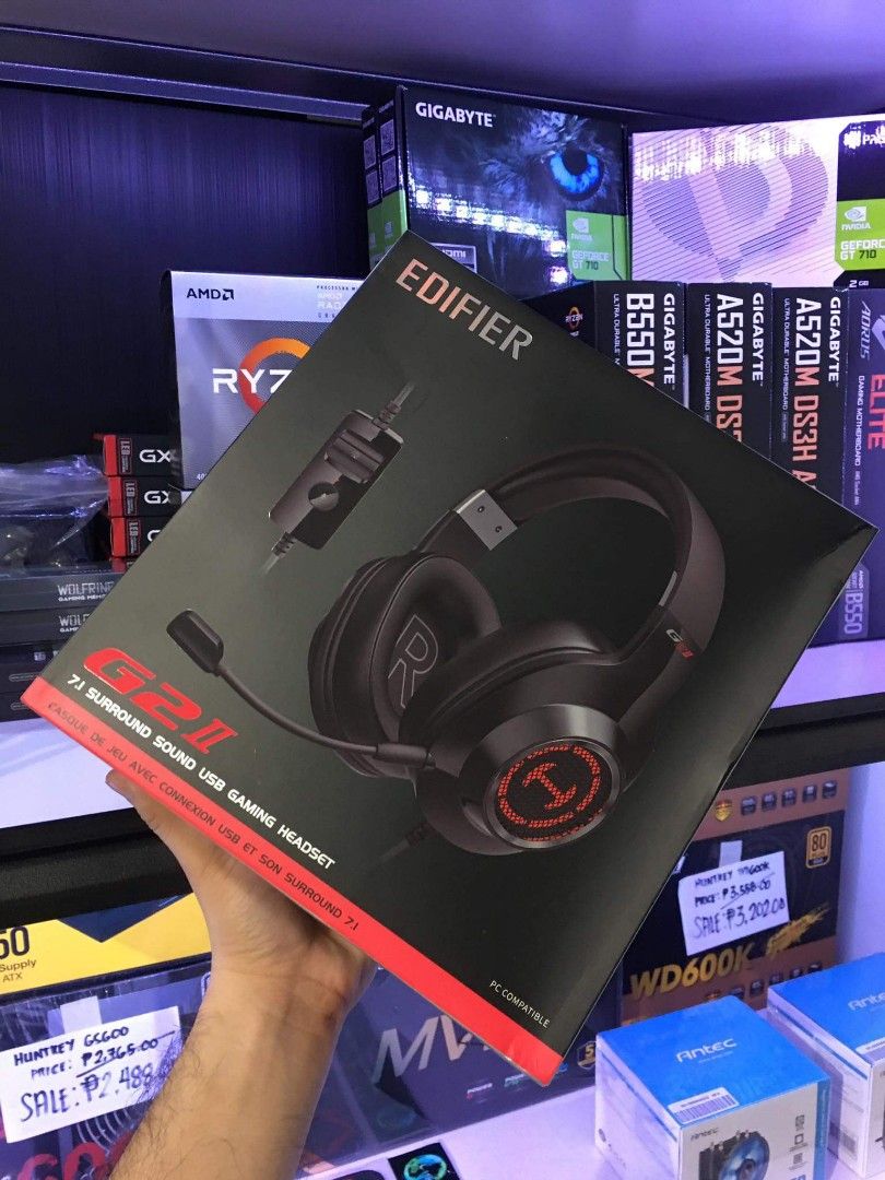Edifier G2 II 7.1 Surround Sound USB Gaming Headset Black, Audio ...