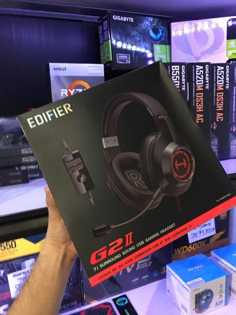 Edifier G2 II 7.1 Surround Sound USB Gaming Headset Black, Audio ...